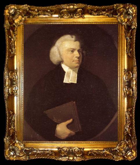 framed  Sir Joshua Reynolds Portrait of a Clergyman, ta009-2
